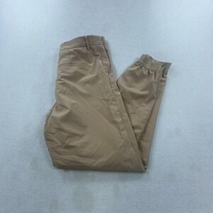 Primo Jogger Pants Mens 38 Beige Performance Golf Stretch Casual Ankle Zip